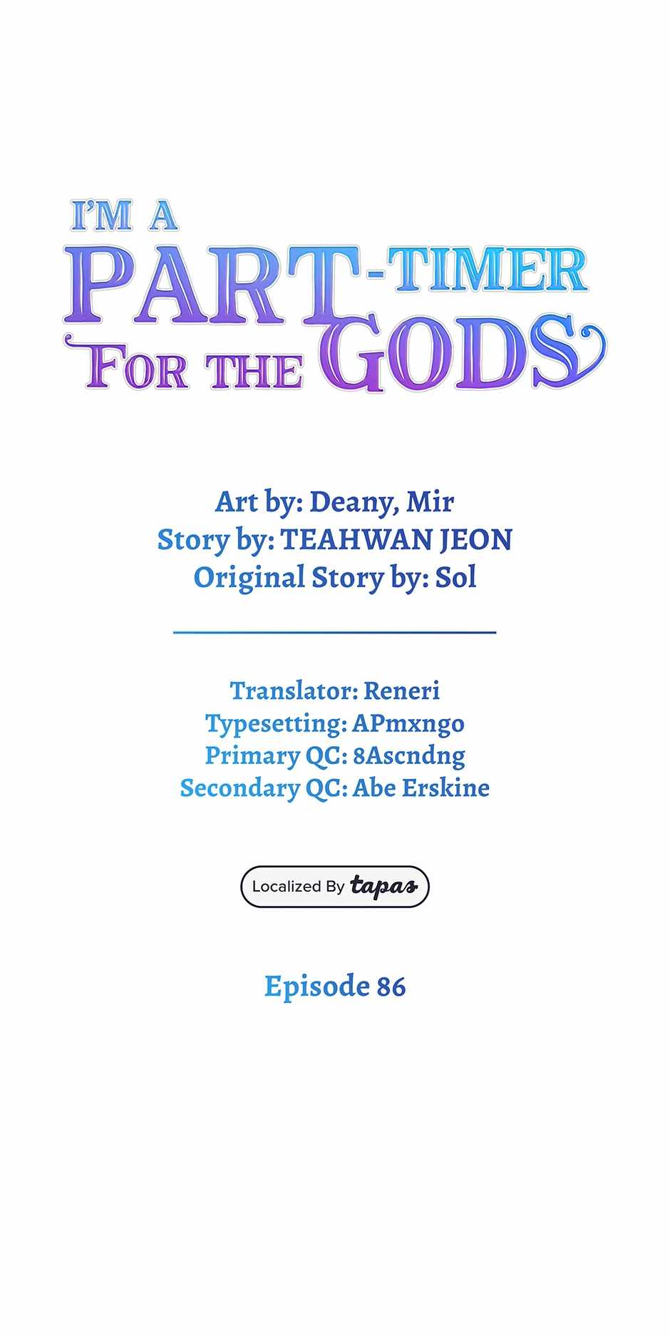 Let's Read I Became A Part Time Employee For Gods Chapter 86 Manga Manhwa Comic toon Online Everyday English Translation on Reaper Scan