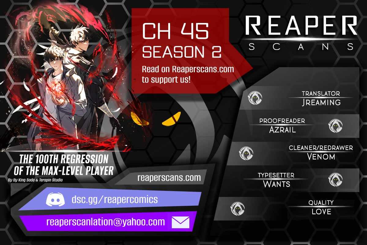 Let's Read The Max-Level Player’s 100th Regression Chapter 45 Manga Manhwa Comic toon Online Everyday English Translation on Reaper Scan