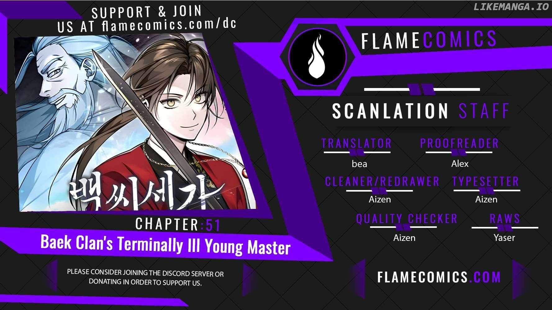 Let's Read The Terminally Ill Young Master of the Baek Clan Chapter 51 Manga Manhwa Comic toon Online Everyday English Translation on Reaper Scan